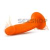 Dildo 6' con base de sopapa naranja